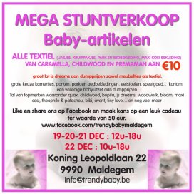 mega stuntverkoop babyartikelen